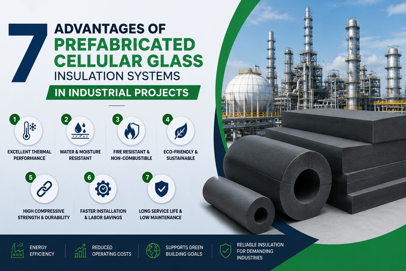 Prefabricated Cellular Glass Insulation